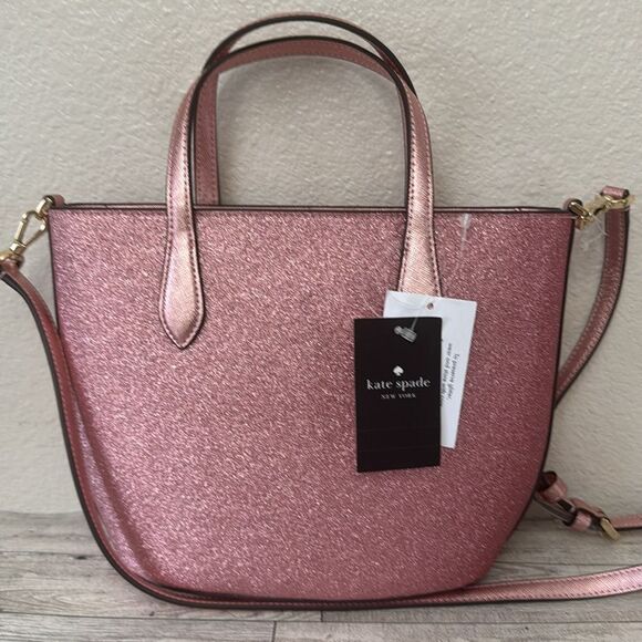 Kate Spade New York Pink Glimmer Glitter Satchel NWT - Picture 3 of 14